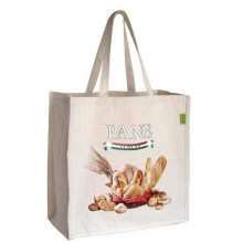 Long Handle Cotton Shopping Bag with Beautiful Printing